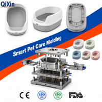 QiXin Aesthetic Pet Litter Station Mold Bac à litière anti-éclaboussures à bords hauts en ABS, outillage de moulage moderne pour stations pour animaux de compagnie OEM ODM