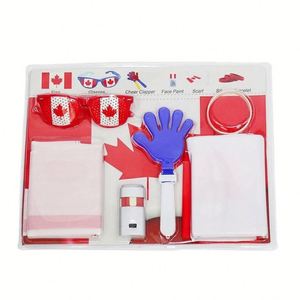 Set de Accesorios para Fanáticos del Fútbol de Argentina, Hechos a Mano en EE. UU., Canadá y México: Gafas con Bandera, Clapper y Pintura Facial para Animar - Product Image 5
