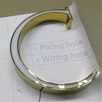 YIJIAO Lettres lumineuses en métal de haute qualité pour extérieur, lettres en métal lumineuses avec capuchon de finition pour magasin