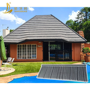 Tôles de toiture en acier revêtues de <span class=keywords><strong>pierre</strong></span>, résistantes aux intempéries, personnalisation acceptée, tuiles de toiture en métal - Product Image 4