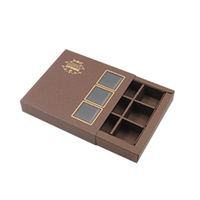 Boîte en papier cadeau de tiroir en carton de luxe personnalisé écologique pour emballage de bonbons, biscuits et chocolat avec séparateurs