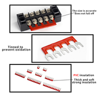 Bande de court-circuit de type U, bande de connexion assortie pour les bornes à vis à double rangée de la série TB15A 25A 45A