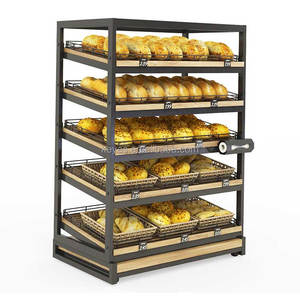 Étagère de magasin de détail de gâteau et de pain personnalisé de haute qualité planchers en bois présentoirs de position de pain présentoir de gâteau - Product Image 1
