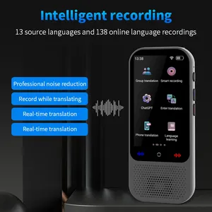 Dispositivo <span class=keywords><strong>Traduttore</strong></span> Linguistico <span class=keywords><strong>Portatile</strong></span> S80 Pro, 138 Lingue, Traduzione Vocale/Fotografica, 16 Lingue Offline, Interpretazione Simultanea, ChatGPT - Product Image 2