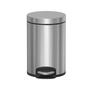 High Quality 20 Liter/5.3 Gallon Stainless Steel Round Trash Can Open Top Soft-Close with Pressing Type Foot Pedal Waste Bins - Product Image 3