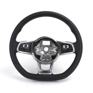 Volante deportivo de cuero completo R <span class=keywords><strong>Line</strong></span> para VW Volkswagen Golf 5 6 7 7,5 R MK5 MK6 MK7 MK7.5 GTI GTD Polo Passat B6 B7 B8 CC - Product Image 1