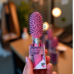 Juego de cepillos para el cabello MNJ, 12 piezas, cerdas redondas de color rosa para peinar y desenredar - Product Image 3