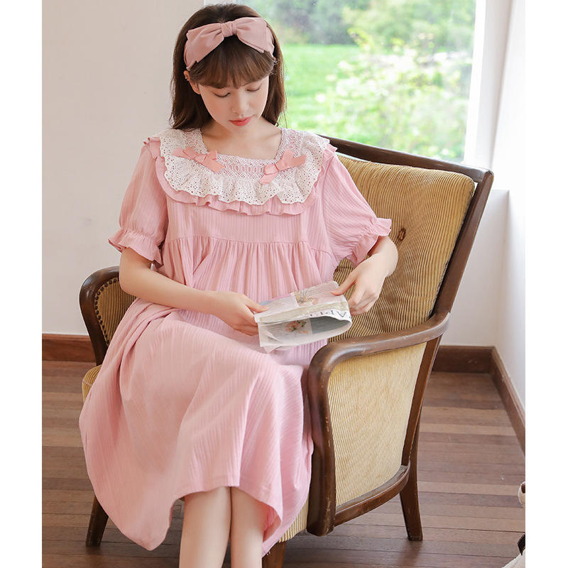 Camisón de algodón victoriano blanco para mujer, ropa de dormir de