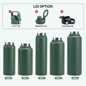 Termo de Vacío Aislado de Doble Pared de Acero Inoxidable de 1L con Logotipo Personalizado, Botellas de Agua Deportivas de 18oz y 32oz con Recubrimiento en Polvo - Product Image 6