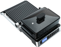 Grill électrique à contact antiadhésif, presse à gaufres et sandwichs, sans fumée, 4 tranches, portable, numérique, pour intérieur – Vente chaude