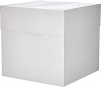 Vente en gros de boîtes à gâteaux carrées blanches personnalisées, design en papier pour fête d'anniversaire surprise, mariage, design élevé pour gâteaux