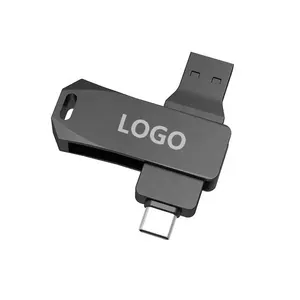 Electronic Gadgets Custom Logo USB C pen drive 16GB 32GB 128GB OTG USB 3.0 stick 64gb 2 in 1 Type C USB flash drives 256GB