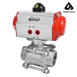 Vente de liquidation B2B COVNA Système d'irrigation goutte à goutte Vente chaude AC220V DN25 1 pouce 3 voies Vanne à bille pneumatique en PVC plastique - Product Image 4