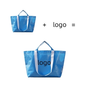 Borsa da <span class=keywords><strong>Shopping</strong></span> Impermeabile in PE Intrecciato di Grande Capacità, Oversize con Rivestimento Effetto Pelle di Serpente, Tracolla e Manico in Nastro PP - Pack <span class=keywords><strong>World</strong></span> - Product Image 3