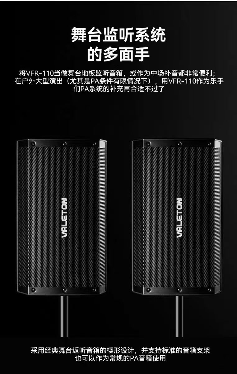 Valeton VFR-110 FRFR Speaker: Guitar Effector for Bass with