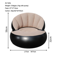 Canapé gonflable de cinéma portable en PVC floqué, meubles de loisirs pliables et sexy, lit de repos d'extérieur, siège de cinéma, ensemble de canapé gonflable pour salon