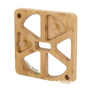 Bamboo Rice Ball <b>Mold</b> Triangle Shape Natural Wood Color For Sushi Making Household Use - Product Image 5