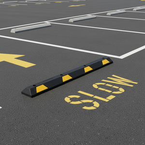 Cale de stationnement antidérapante en caoutchouc noir, modèle CC-D08, 1650x150x100mm, pour nouveau camion - Product Image 1