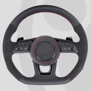 <span class=keywords><strong>Volante</strong></span> Personalizado con Botón de Encendido <span class=keywords><strong>S</strong></span>-<span class=keywords><strong>Line</strong></span> en Cuero Alcántara para <span class=keywords><strong>Audi</strong></span> R8 TTRS C6 C7 S7 S4 A4 B8 RS3 S5 B9 A6 C8 <span class=keywords><strong>A3</strong></span> RS7 RS6 Q7 - Product Image 3