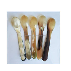 ช้อนฮอร์นที่เป็นเอกลักษณ์ด้ามยาวและสีแตรธรรมชาติสำหรับช้อนชาและช้อนกาแฟของโรงแรมและเครื่องใช้บนโต๊ะอาหาร - Product Image 6