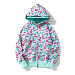 Sweat-shirt à capuche zippé Bapees Camouflage Requin 2026 de haute qualité 100 % coton, unisexe, pour hommes et femmes, style streetwear - Product Image 4
