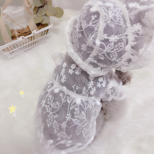 Vêtements pour animaux de compagnie: robe de protection solaire respirante en dentelle pour chats et chiens, bouledogues français, Teddy, Yorkshire, Shih <span class=keywords><strong>Tzu</strong></span>, Corgi, Maltais, - Product Image 6