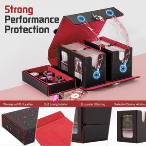 Boîte de rangement pour cartes Torson Commander TCG T355 en cuir PU, coins carrés, impression couleur intégrale, personnalisable, écologique, vente en gros, capacité 400+ cartes - Product Image 5