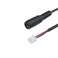 Câble de connexion DC 5521 femelle vers 2 fils XH 2.54 pour borne de batterie, câble d'alimentation DC 5.5 x 2.1 mm OD 4.0 mm, connecteur de prise d'alimentation DC