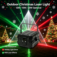 Luces Láser Bluetooth de 15w, Luz Láser de Escenario con Haz 3D, Proyector de Haz de Animación a Prueba de Agua DMX512 para Bodas, DJ, Discotecas