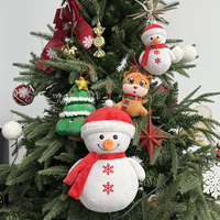 Jouets d'animaux en peluche super mignons Porte-clés en peluche de Noël Jouets en peluche du Père Noël pour la décoration et le cadeau de vacances