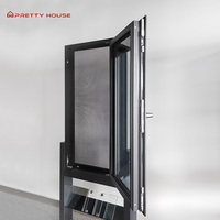 Moderne NFRC Schalldichte Doppelverglaste Isolierte Aluminiumlegierung Sicherheits-Drehfenster Einbruchsicher Energieeffizient
