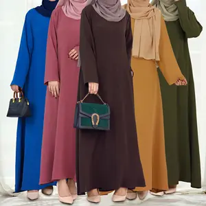 L-188 Abayas Dubai Kleidung 2023 Türkei einfarbig einfach bescheiden Kaftan islamische Kleidung Abaya Frauen muslimische Kleider