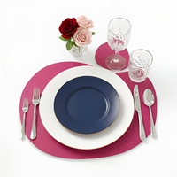 Set de table contemporain en similicuir PU écologique, imperméable et anti-taches, idéal pour hôtels et restaurants, 44*30cm