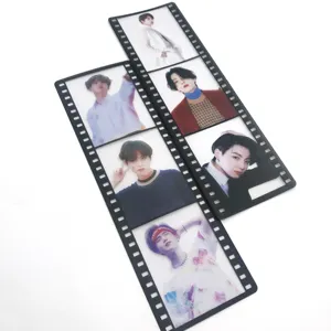 Kpop आपूर्तिकर्ता नई कस्टम मुद्रण पारदर्शी kpop फिल्म पट्टी प्लास्टिक फोटो lomo कार्ड