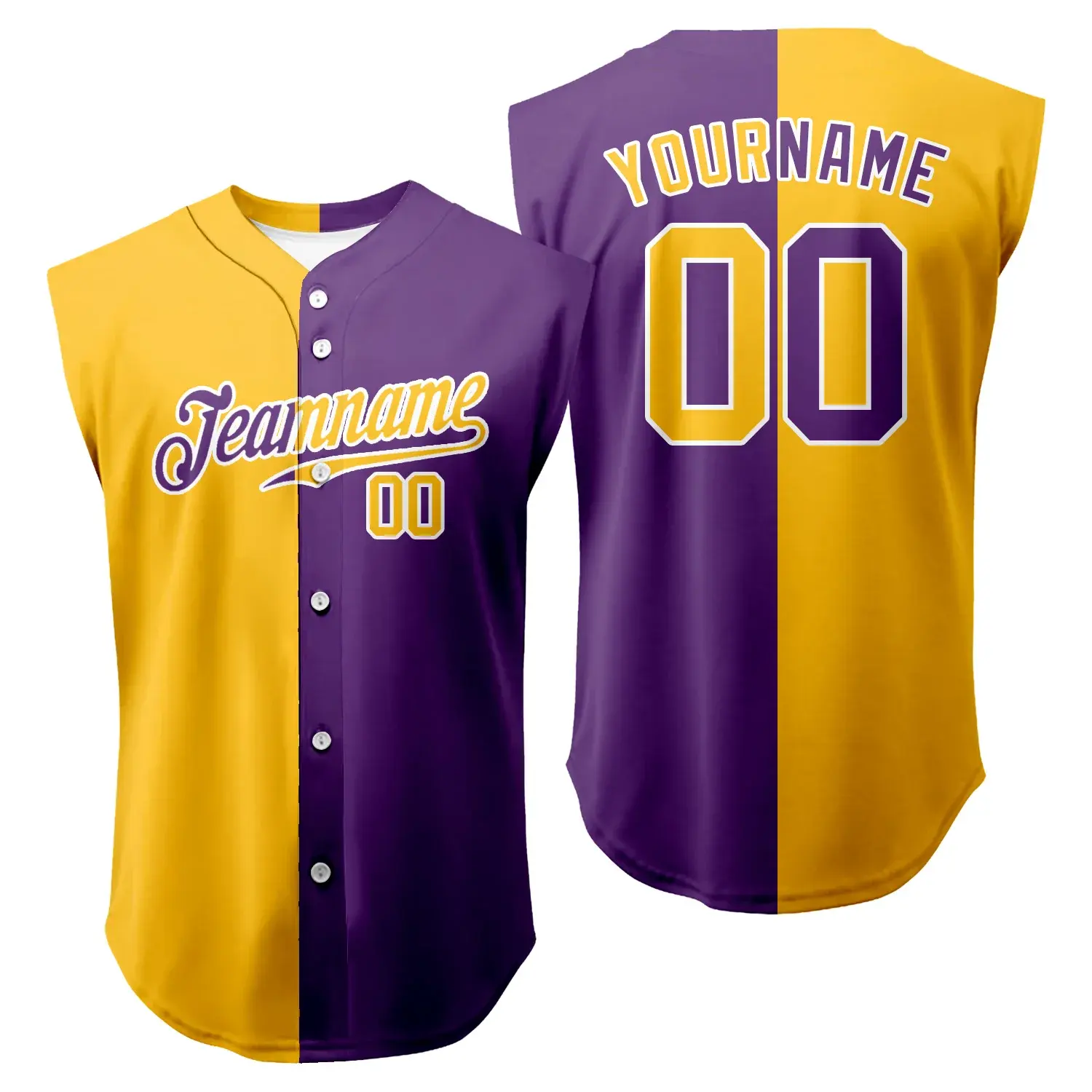 Maillot de Baseball sans manches à boutons complets, gilet d'entraînement, uniformes d'équipes sportives, chemises de Baseball sublimées pour jeunes