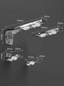 Rail de rideau en aluminium en promotion pour plafond et mur, disponible pour rideaux à plis ondulés - Product Image 4