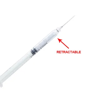 Seringa médica certificada fabricante 1ml, seringa descartável e agulhas retráteis