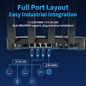 Alta velocidad 4G LTE 5G <span class=keywords><strong>Celular</strong></span> WiFi 7 Enrutador tribanda 128MB Almacenamiento flash Firewall 2,5G Puertos <span class=keywords><strong>Ethernet</strong></span> Redes inalámbricas - Product Image 3