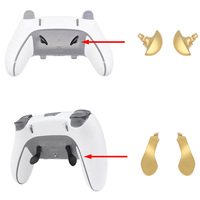 4 pièces de remplacement pour manette PS5 Edge : Paddles arrière en métal, poignées arrière et boutons de déclenchement arrière interchangeables en métal