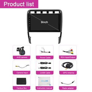 Radio Estéreo para Auto con Android 13 <span class=keywords><strong>de</strong></span> 9 Pulgadas, Navegación GPS para Porsche Cayenne 2002-2010, Carplay, Android Auto, WiFi, FM/RDS, SWC, Cámara <span class=keywords><strong>de</strong></span> Reversa con 4 LED - Product Image 6