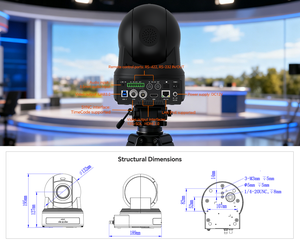 Cámara de Conferencia PTZ 4K con Zoom Óptico 20X, Sistema de Videoconferencia con Seguimiento por IA, NDI HX3, PoE, 12G-SDI, USB3.0 - Product Image 6
