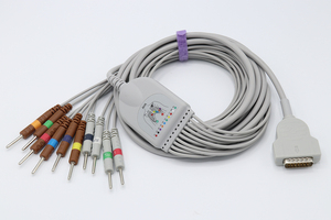 GE-<strong>Marquete</strong> Compatible MAC Series 3.5m Fixed One-Piece EKG Cable Needle Direct-Connect 10 Leads AHA/IEC - Product Image 6