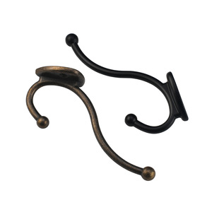 Retro Style Metal Clothes Hook Wall Mount Bronze Black Non Detachable <b>Wardrobe</b> <b>Hardware</b> - Product Image 5