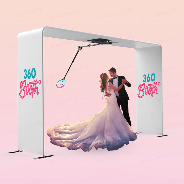 360 Photo Booth Rotating Video Machine Automatic Photobooth 360 Photo Booth Round 360 Degree Party Phone iPad Camera Photobooth