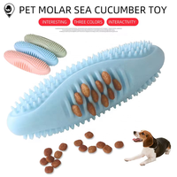 Brosse à mâcher pour chien en caoutchouc TPR durable, en forme de concombre de mer, pour le nettoyage dentaire des chiens