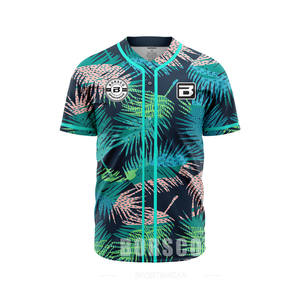 Chemise hawaïenne boutonnée à <span class=keywords><strong>la</strong></span> <span class=keywords><strong>mode</strong></span> personnalisée, maillot de baseball pour hommes, femmes et garçons, numéro de nom personnalisé, design cousu et respirant - Product Image 5