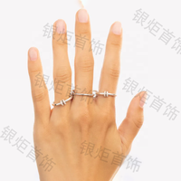 Bague tendance LOZRUNVE en cuivre plaqué or 18 carats avec petits cercles connectés pour femme