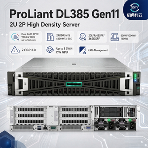 Serveur en rack AMD EPYC 9004 2U ProLiant DL385 Gen11, 128 cœurs, mémoire DDR5 4800MT/s, PCIe Gen5 EDSFF, serveur de stockage GPU - Product Image 1