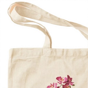 Wholesale Customizable Cotton Stitch <b>Large</b> Tote Bags with <b>Printed</b> Flowers Mamie En Design Eco Reusable Shopping Bag Open Top BD - Product Image 6