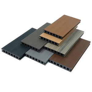 Planche de terrasse en WPC co-extrudé pour extérieur, composite bois-plastique, matériaux en teck PVC, finition brossée, revêtement de sol pour jardin - Product Image 2